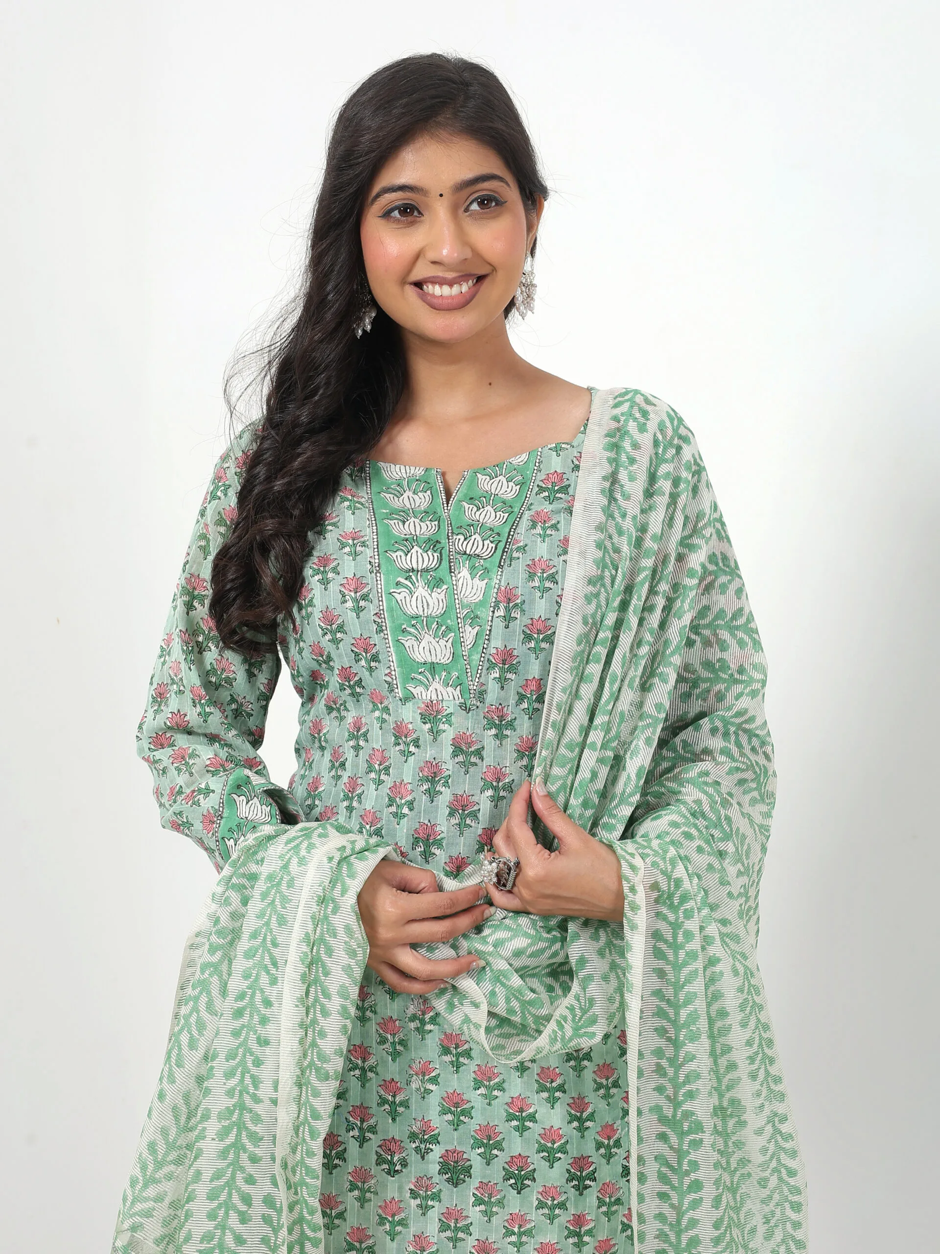 RANGRIWAZ Kurti Printed Kurta, Palazzo & Dupatta Set - Image 3