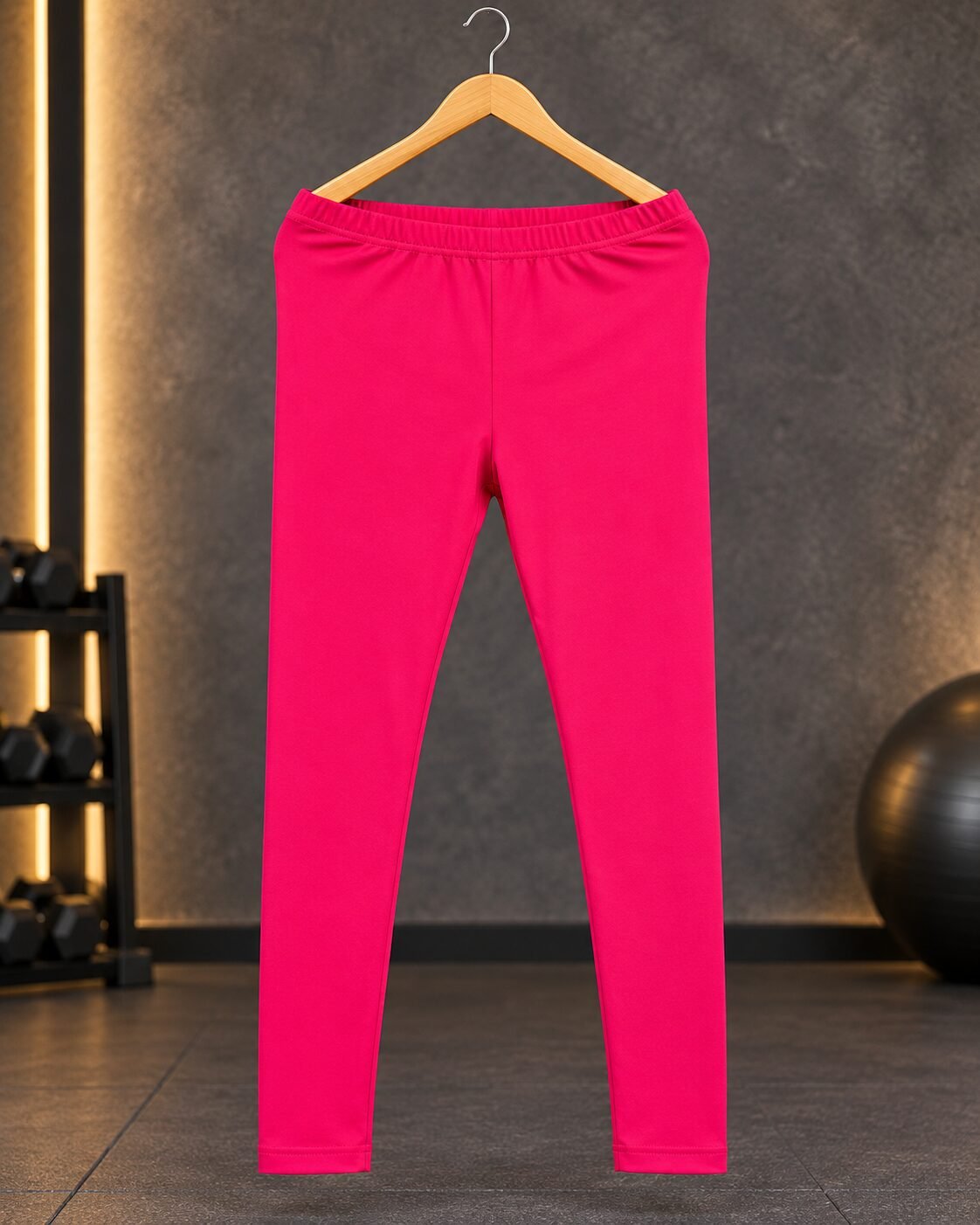 RANGRIWAZ Women Hot Pink Solid Knitted Ankle-Length Legging - Image 6