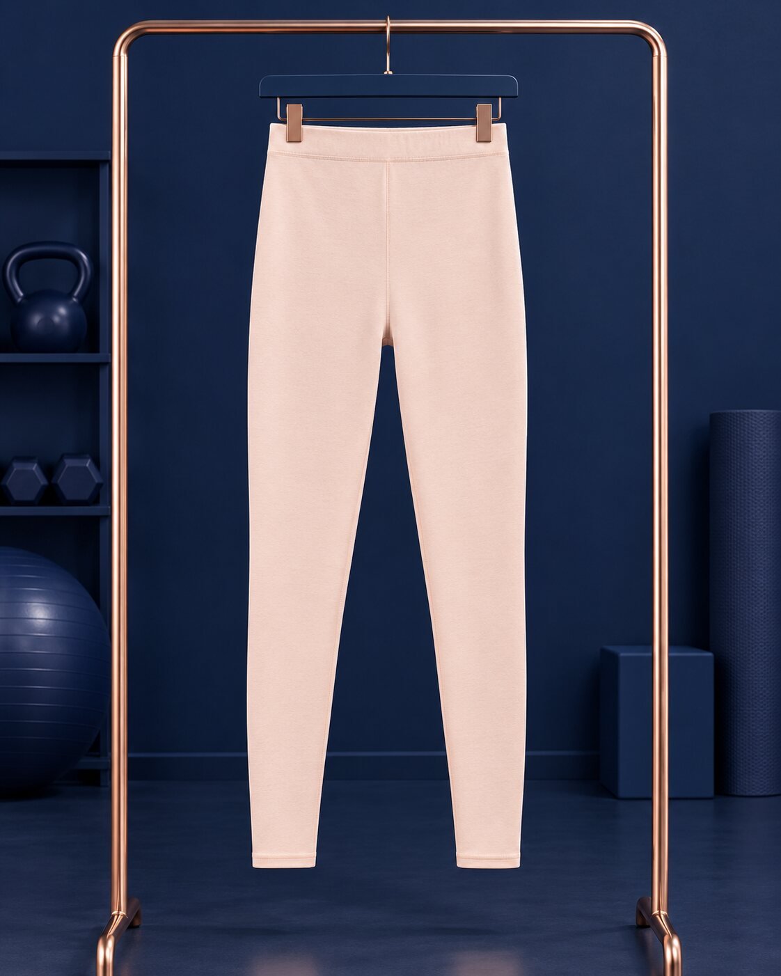 RANGRIWAZ Women Cream Solid Knitted Ankle-Length Legging - Image 7